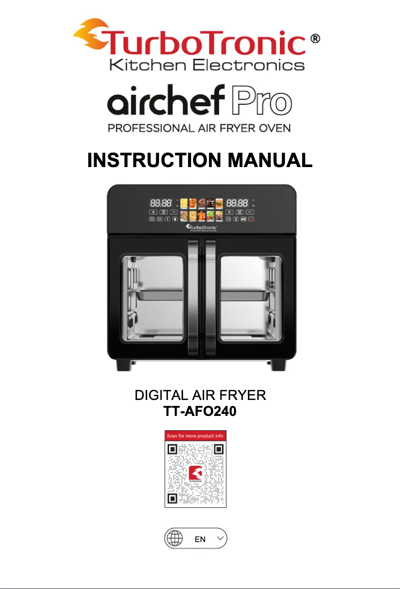 Page n°1 - Manuel utilisateur TurboTronic Airchef Pro TT-AFO240