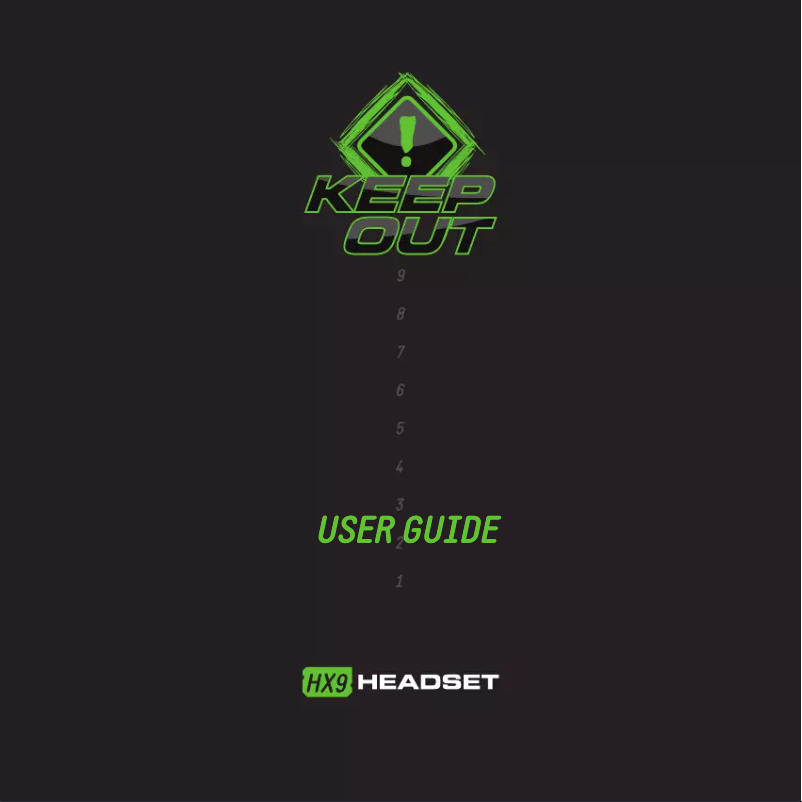 Page 1 de la notice Manuel utilisateur KeepOut HX9