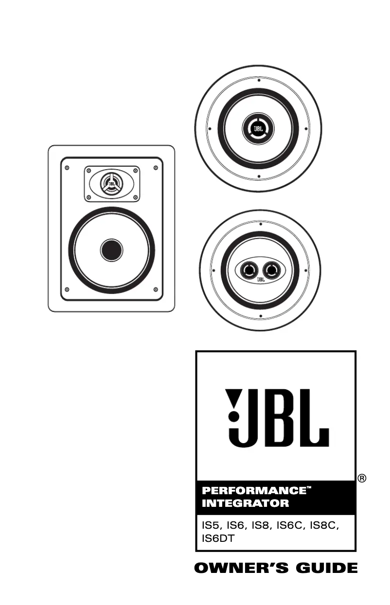 Page 1 de la notice Manuel utilisateur JBL Performance IS5