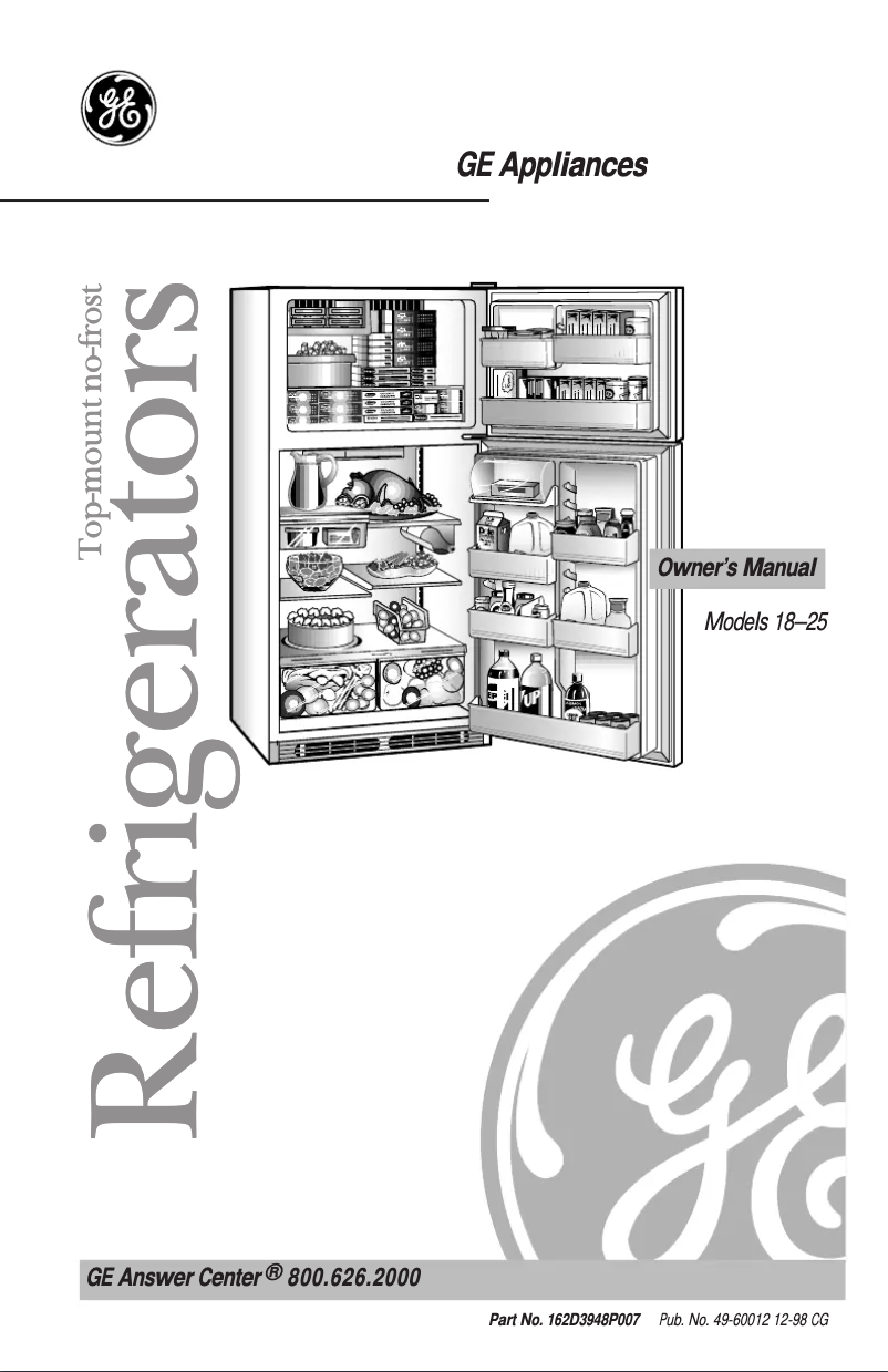 Page n°1 - Manuel d'utilisation et d'entretien GE TBX21DACWW