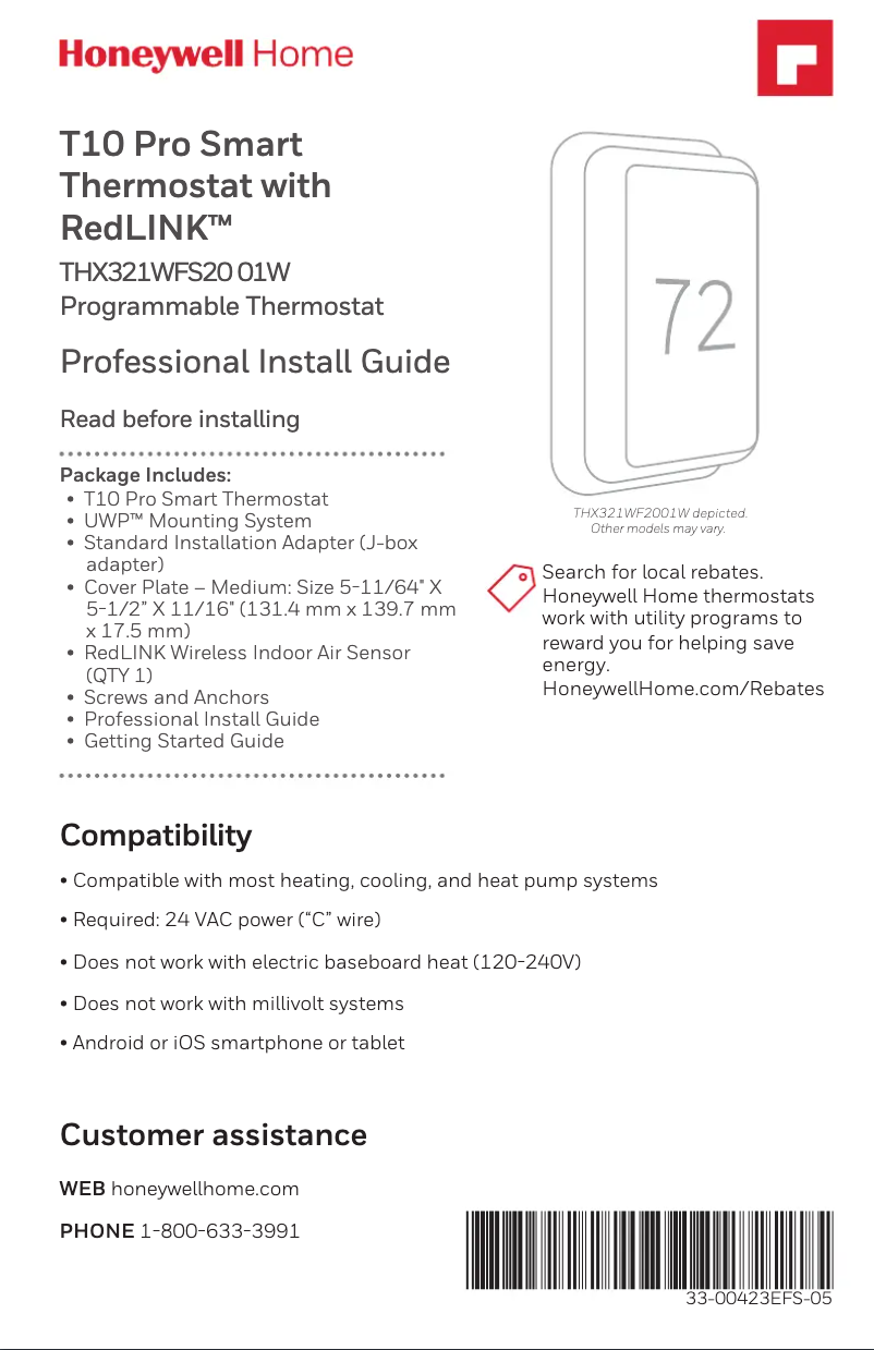 Image de la première page du manuel de l'appareil THX321WFS2001W/U