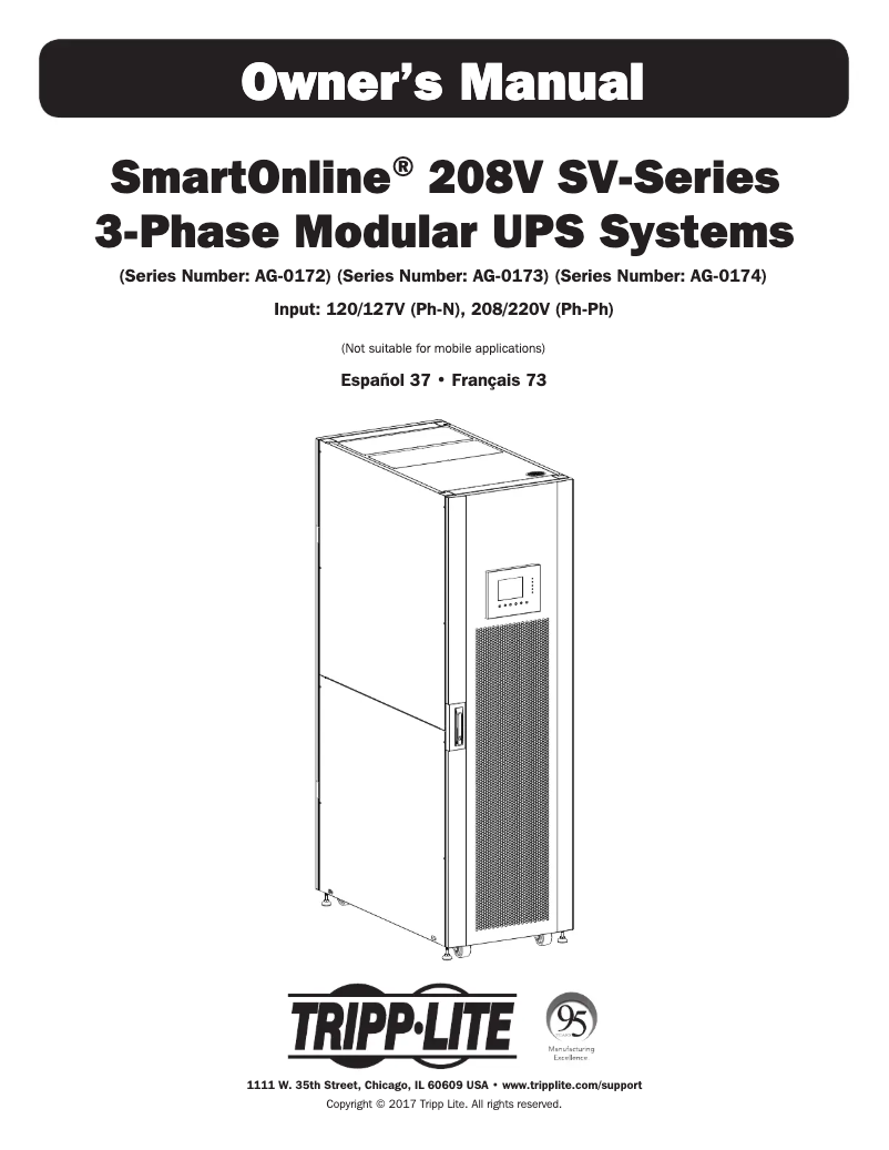 Page n°1 - Manuel utilisateur Tripp Lite SmartOnline SV40KS2P3B