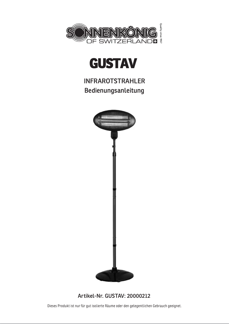 Page 1 de la notice Manuel utilisateur Sonnenkönig Gustav