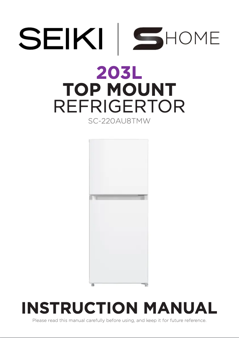 Image de la première page du manuel de l'appareil SC-220AU8TMW