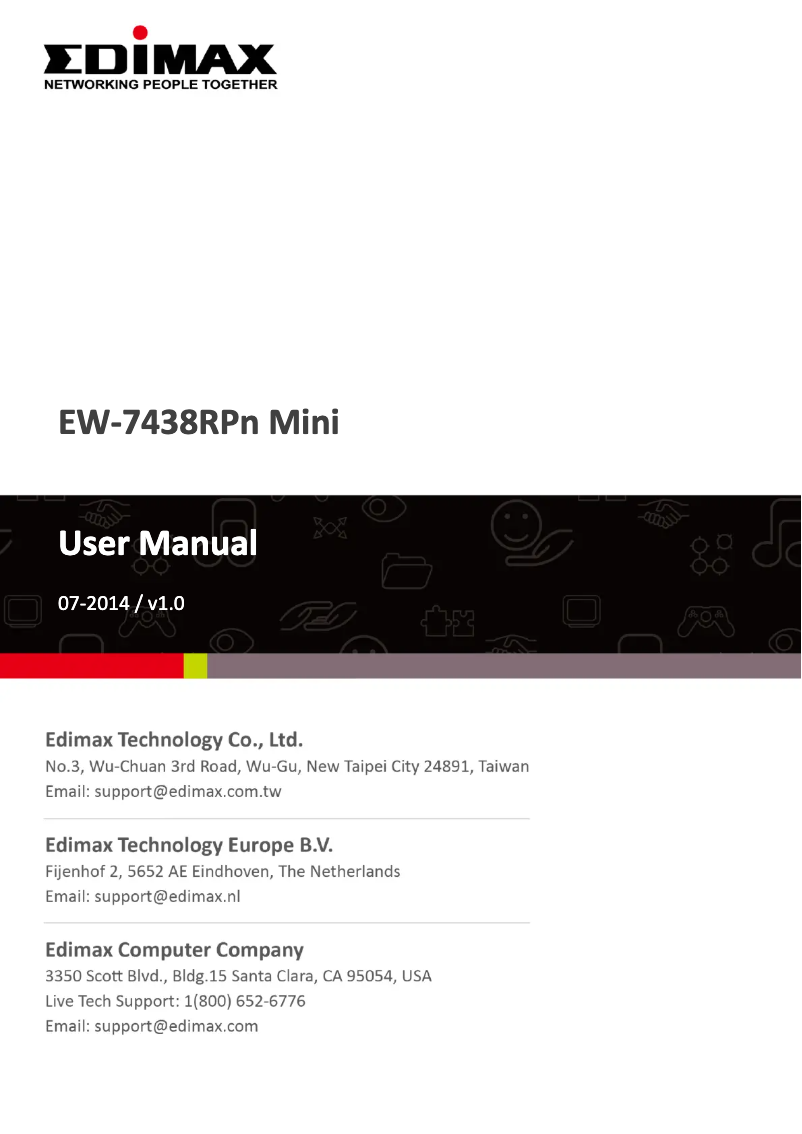 Image de la première page du manuel de l'appareil EW-7438RPn