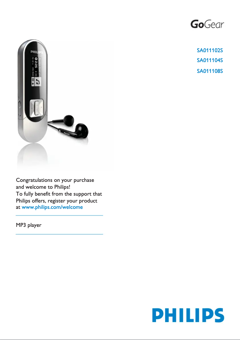 Image de la première page du manuel de l'appareil SA011102P