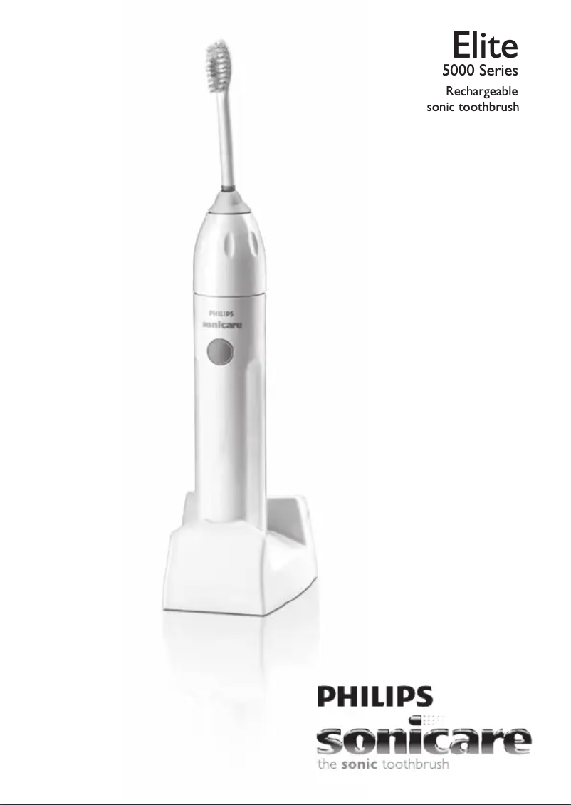 Image de la première page du manuel de l'appareil Sonicare Essence HX5351