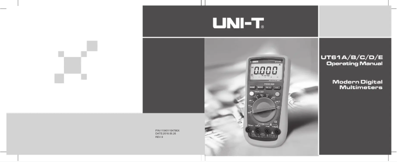 Page n°1 - Manuel utilisateur Uni-T UT61E