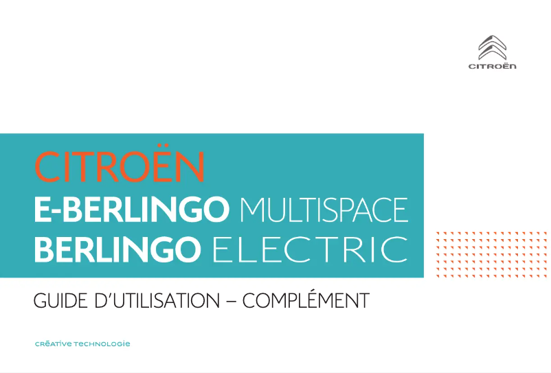Imagen de la primera página del manual del dispositivo E-Berlingo Multispace (2017)