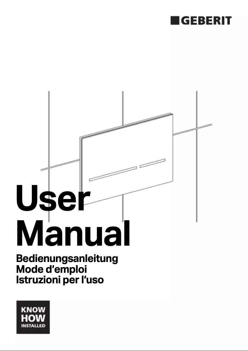 Page 1 de la notice Manuel utilisateur Geberit Sigma 80