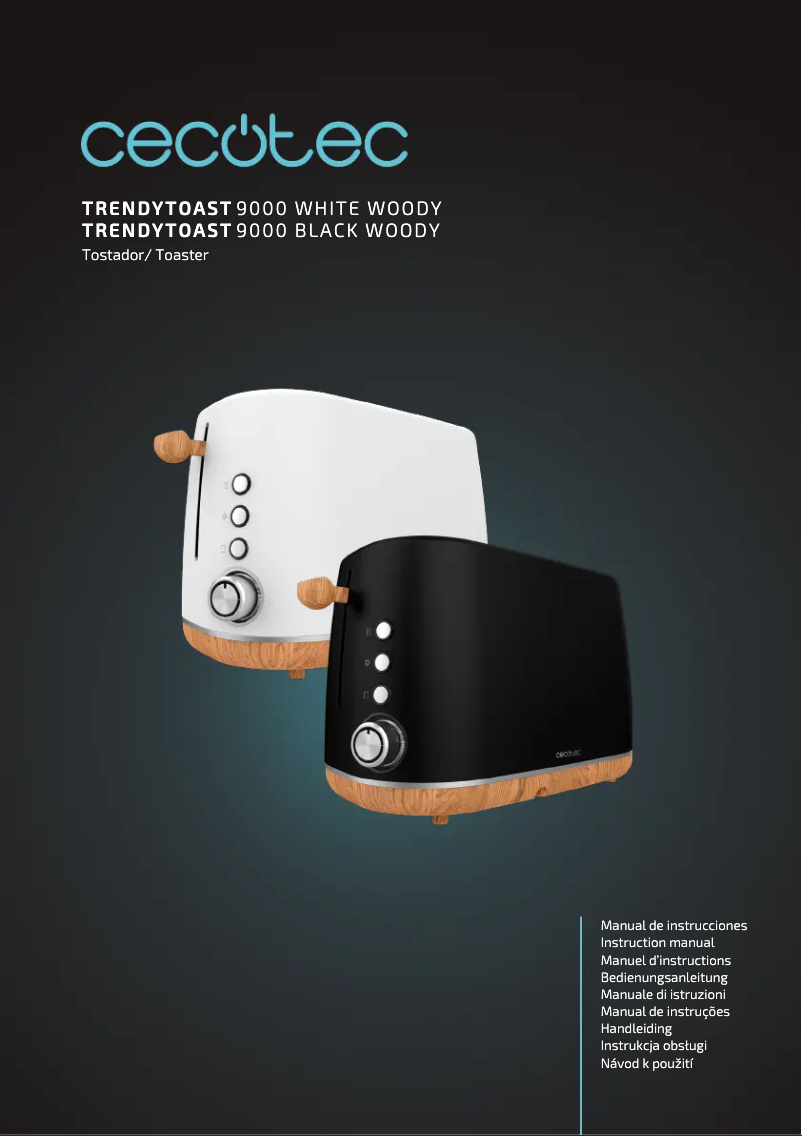 Page 1 de la notice Manuel utilisateur Cecotec TrendyToast 9000
