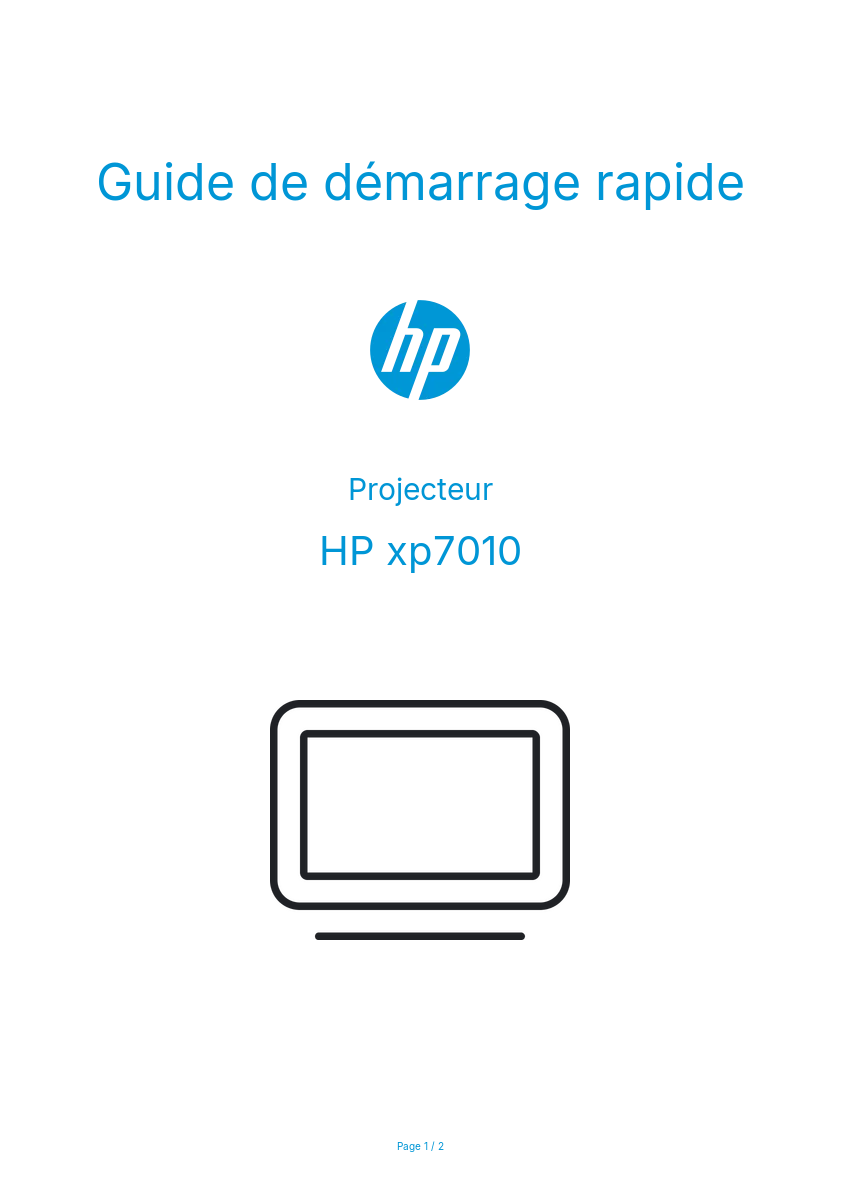 Image de la première page du manuel de l'appareil xp7010