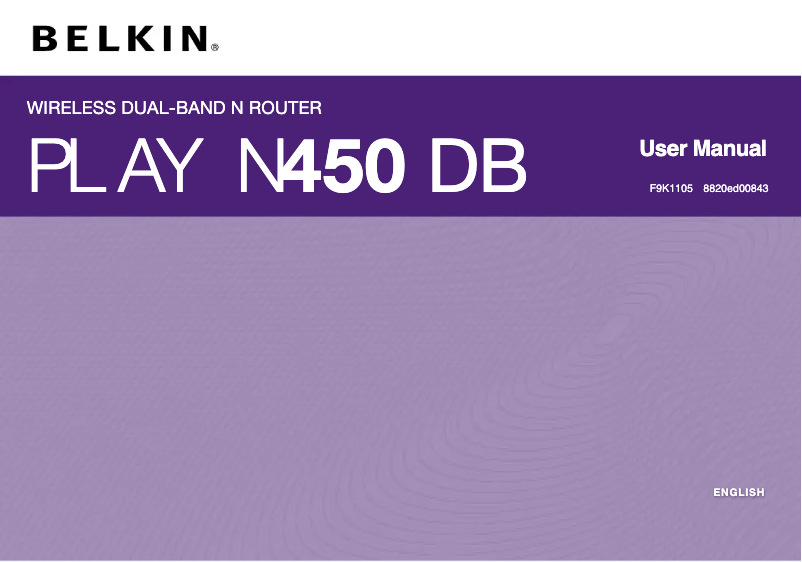 Page 1 de la notice Manuel utilisateur Belkin Play N450