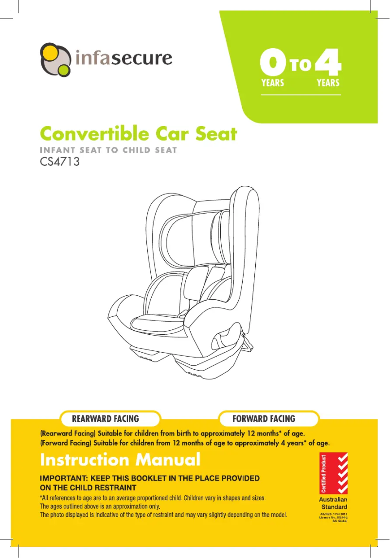 Página 1 del manual Manual de usuario InfaSecure Serene GT Sport