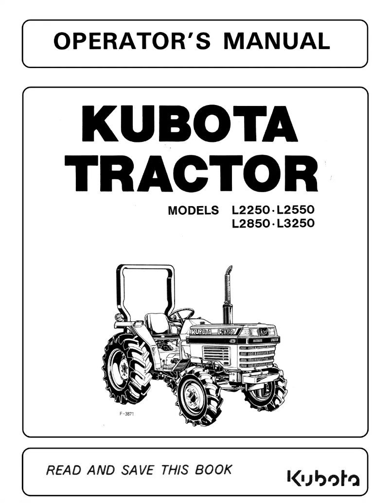 Page 1 de la notice Manuel utilisateur Kubota L2850