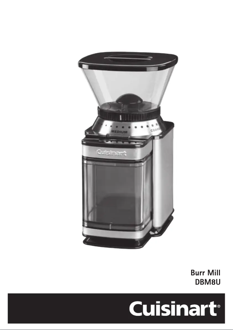 Page 1 de la notice Manuel utilisateur Cuisinart DBM8U