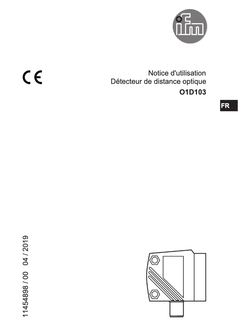 Page n°1 - Manuel utilisateur IFM O1D103
