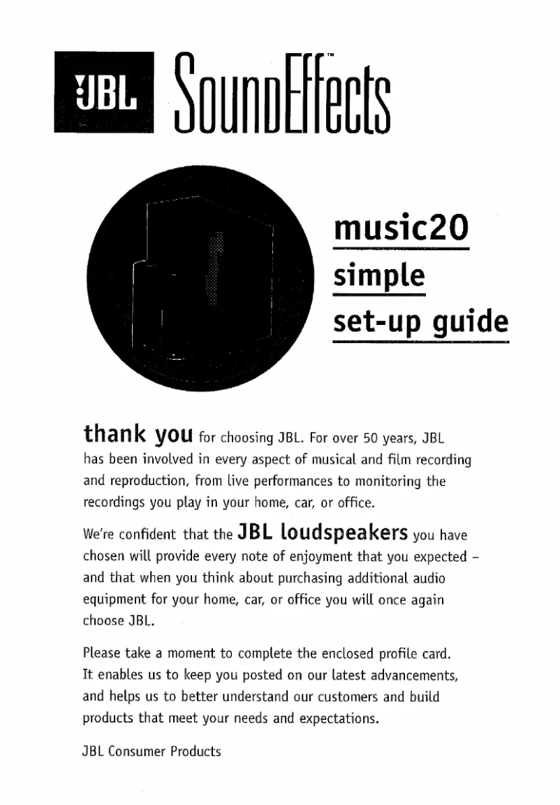 Image de la première page du manuel de l'appareil SoundEffects Music 20