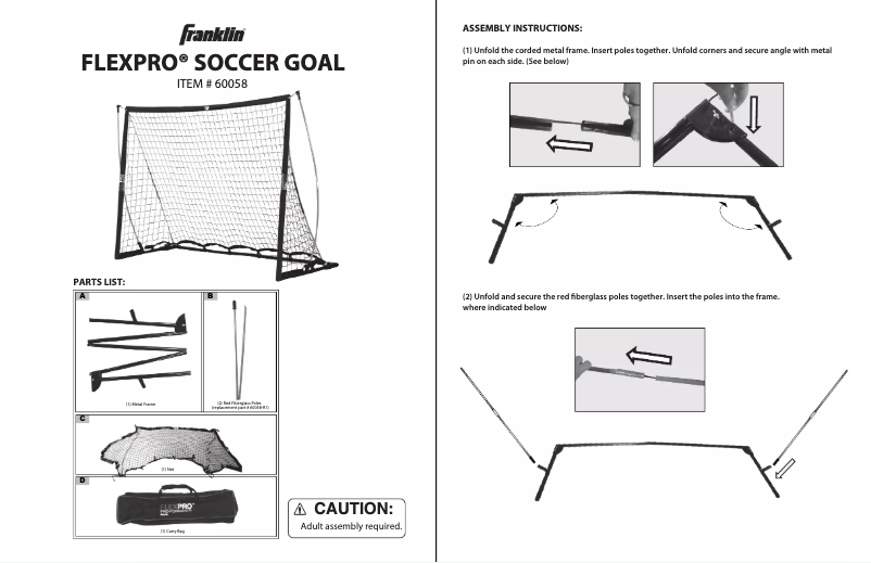 Image de la première page du manuel de l'appareil FlexPro 60058