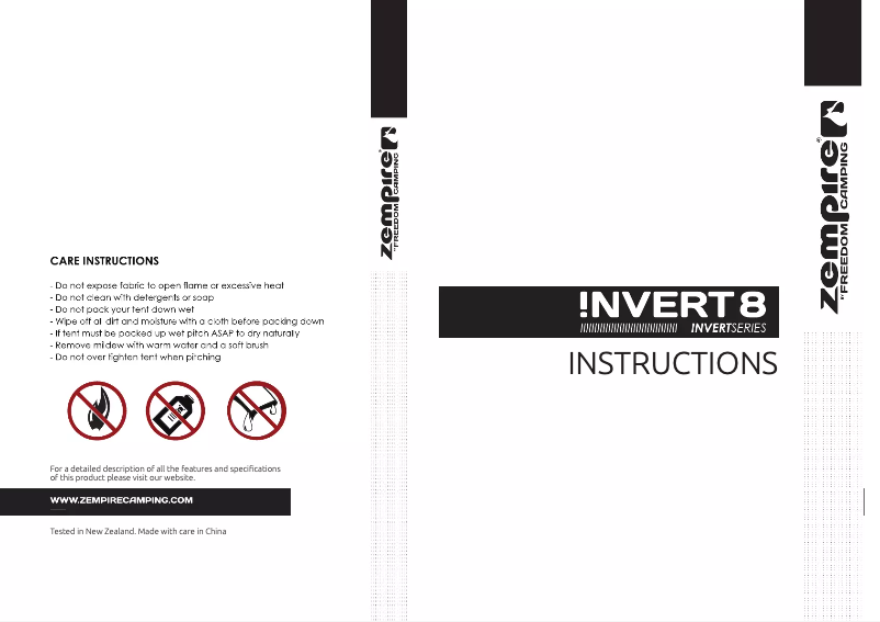 Image de la première page du manuel de l'appareil Invert 8