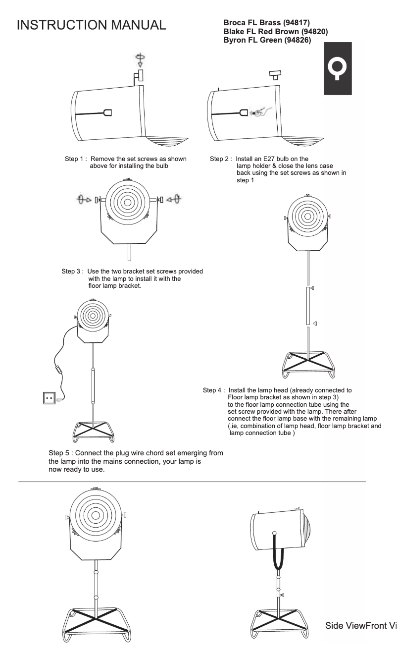Page n°1 - Manuel utilisateur QAZQA Blake
