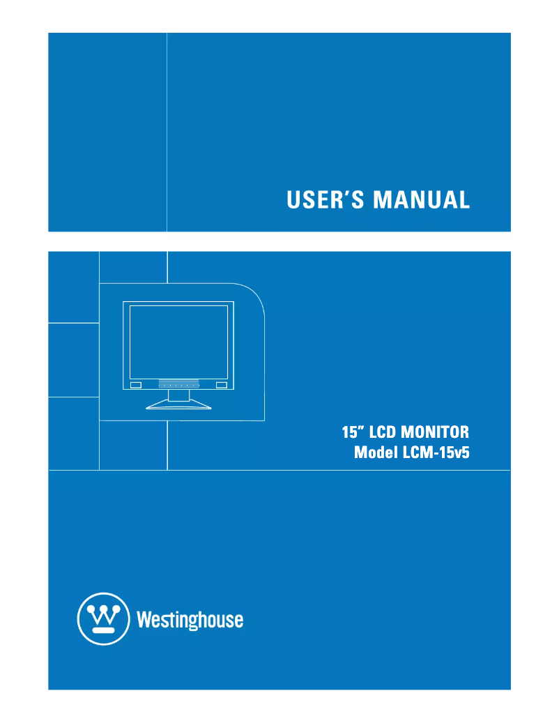 Page n°1 - Manuel utilisateur Westinghouse LCM-15v5