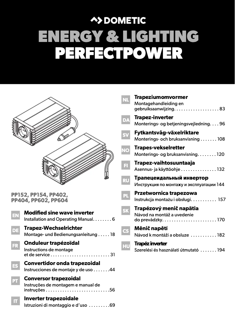 Image de la première page du manuel de l'appareil PerfectPower PP 602
