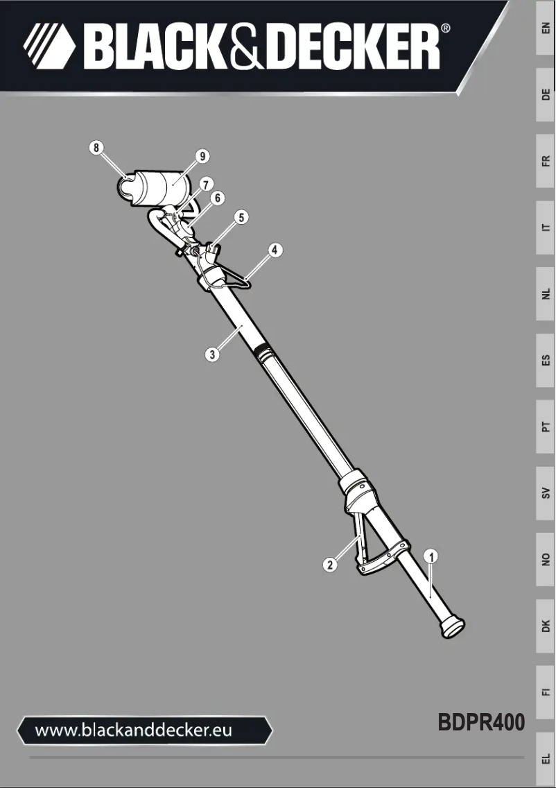 Page 1 de la notice Manuel utilisateur Black & Decker BDPR400