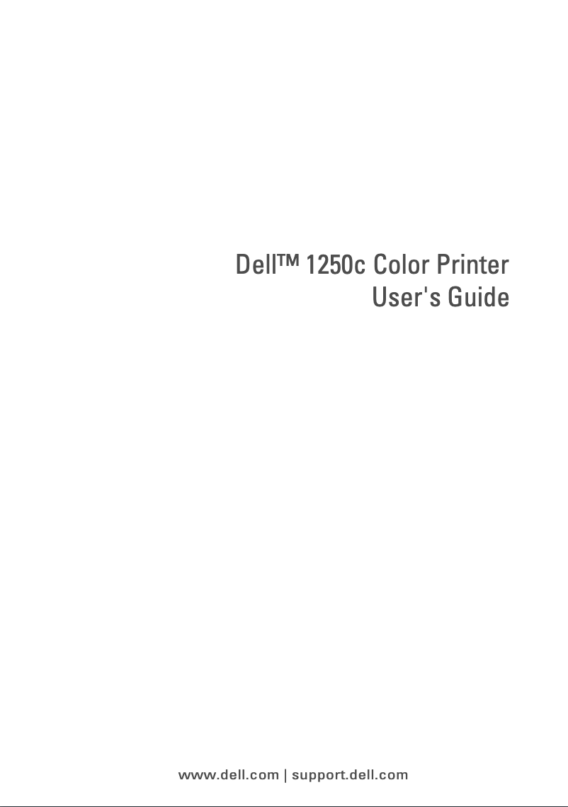 Page 1 de la notice Manuel utilisateur Dell 1250c