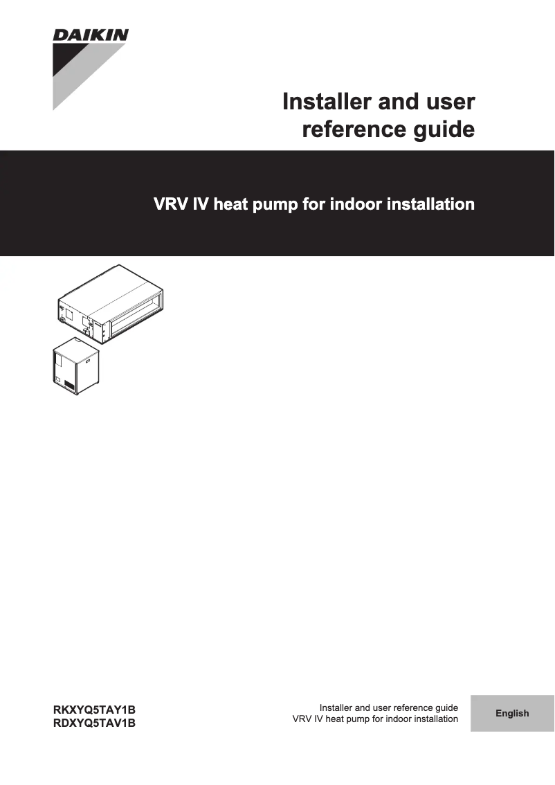 Page n°1 - Manuel utilisateur Daikin RDXYQ5TAV1B