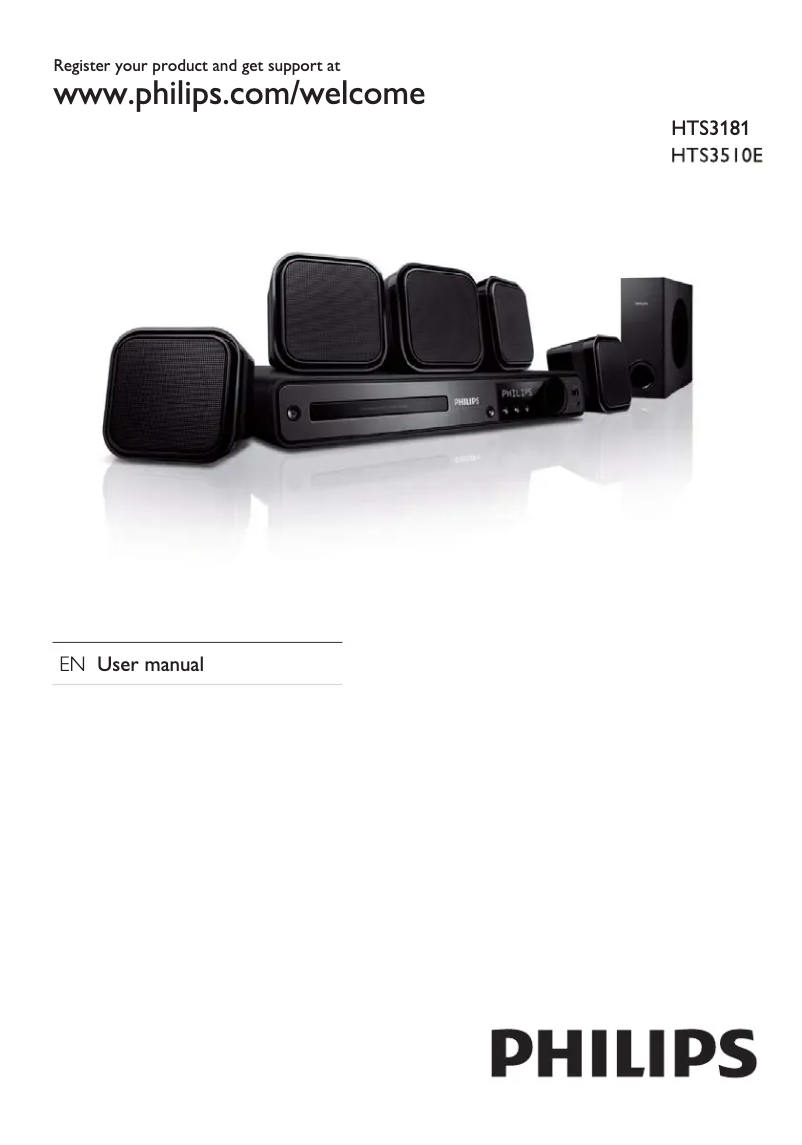 Page 1 de la notice Manuel utilisateur Philips HTS3510E