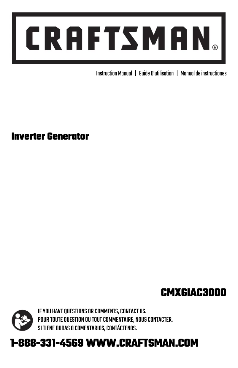Page n°1 - Manuel utilisateur Craftsman CMXGIAC3000