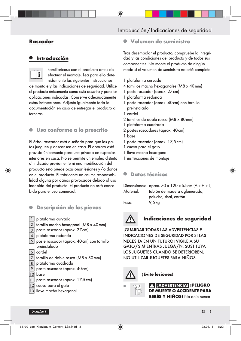 Image de la première page du manuel de l'appareil Z30852