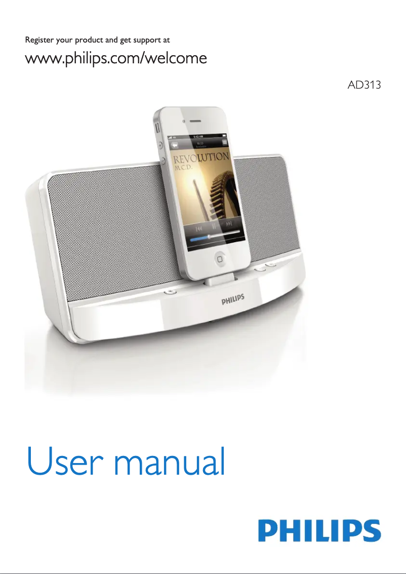 Image de la première page du manuel de l'appareil AD313