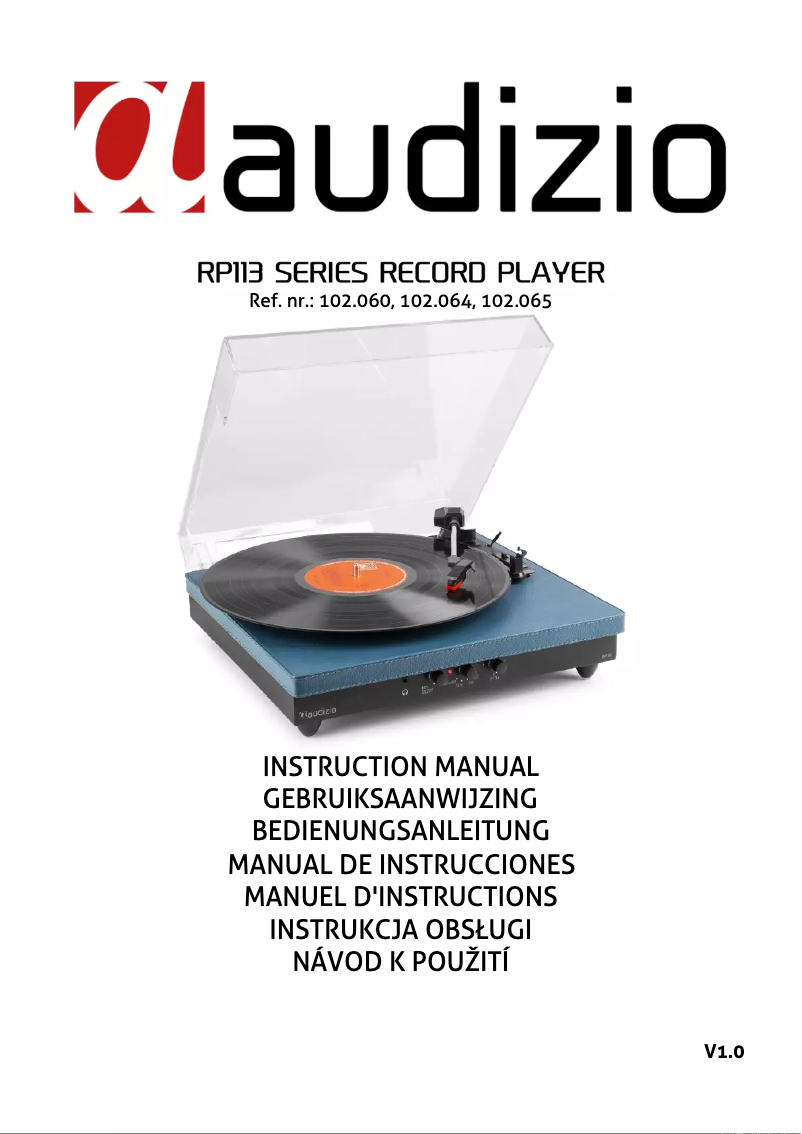 Page n°1 - Manuel utilisateur Audizio RP113