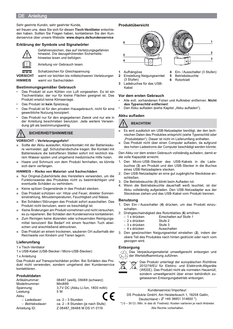 Page 1 de la notice Manuel utilisateur EasyMaxx 08488