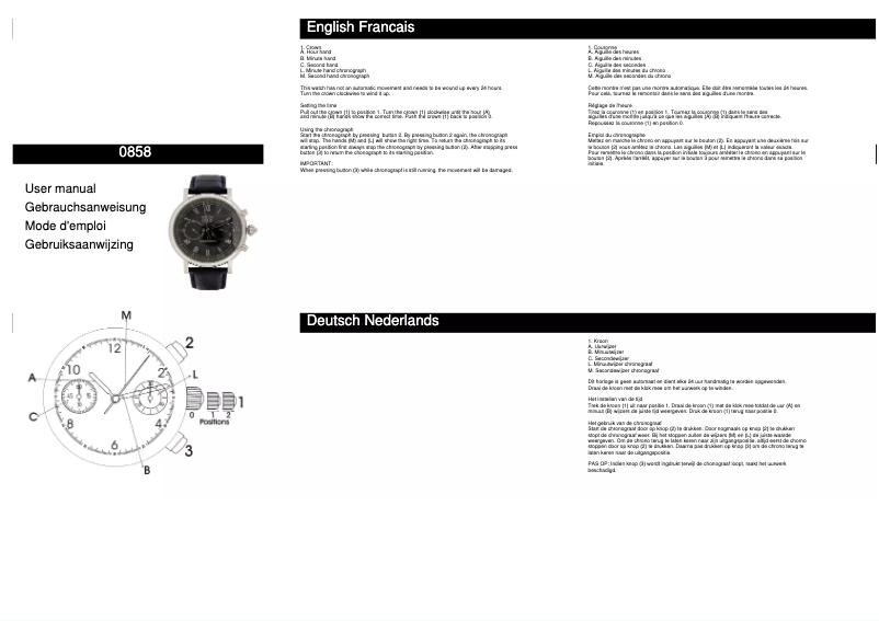 Page 1 de la notice Manuel utilisateur Davis 0858