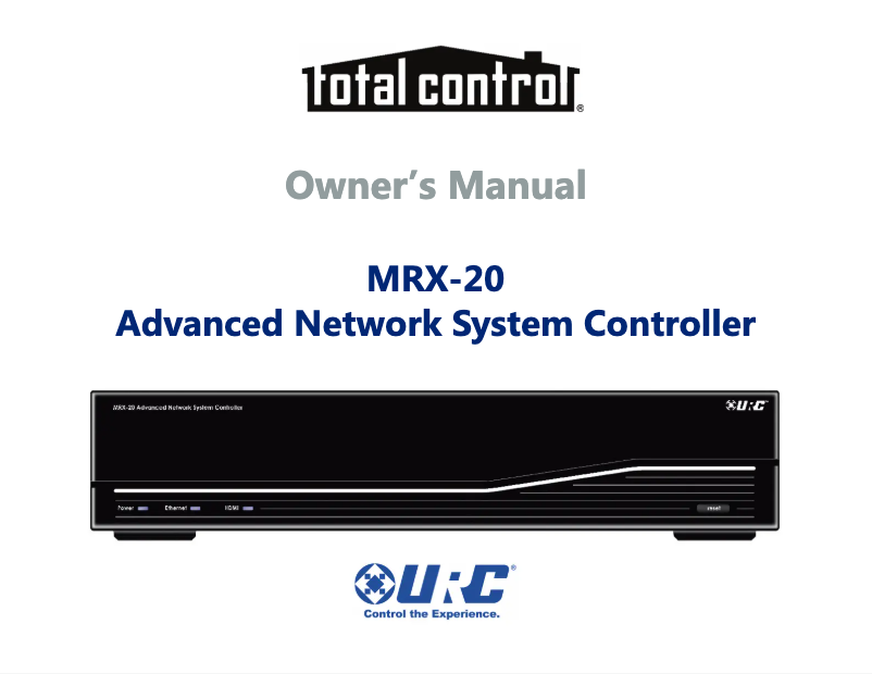 Image de la première page du manuel de l'appareil MRX-20