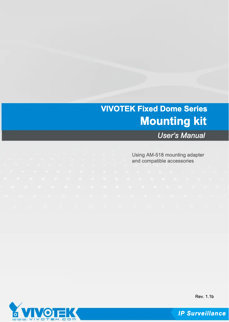 Page 1 de la notice Manuel utilisateur Vivotek AM-212