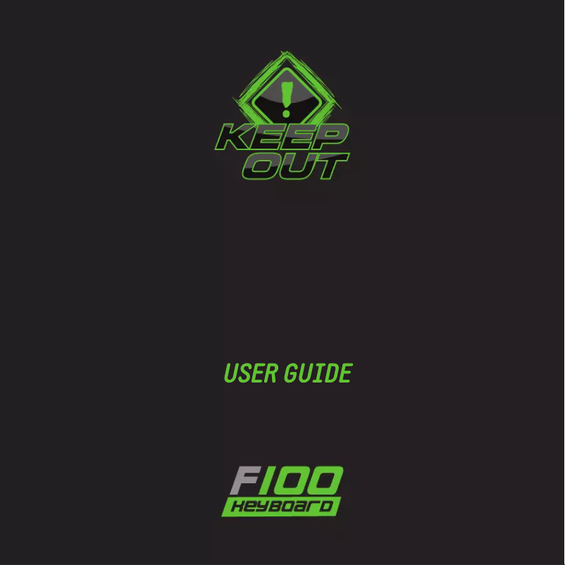Page 1 de la notice Manuel utilisateur KeepOut F100