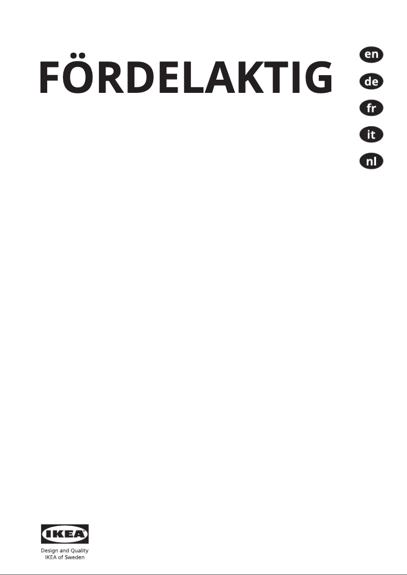 Página 1 del manual Manual de usuario Ikea FÖRDELAKTIG 504.494.03