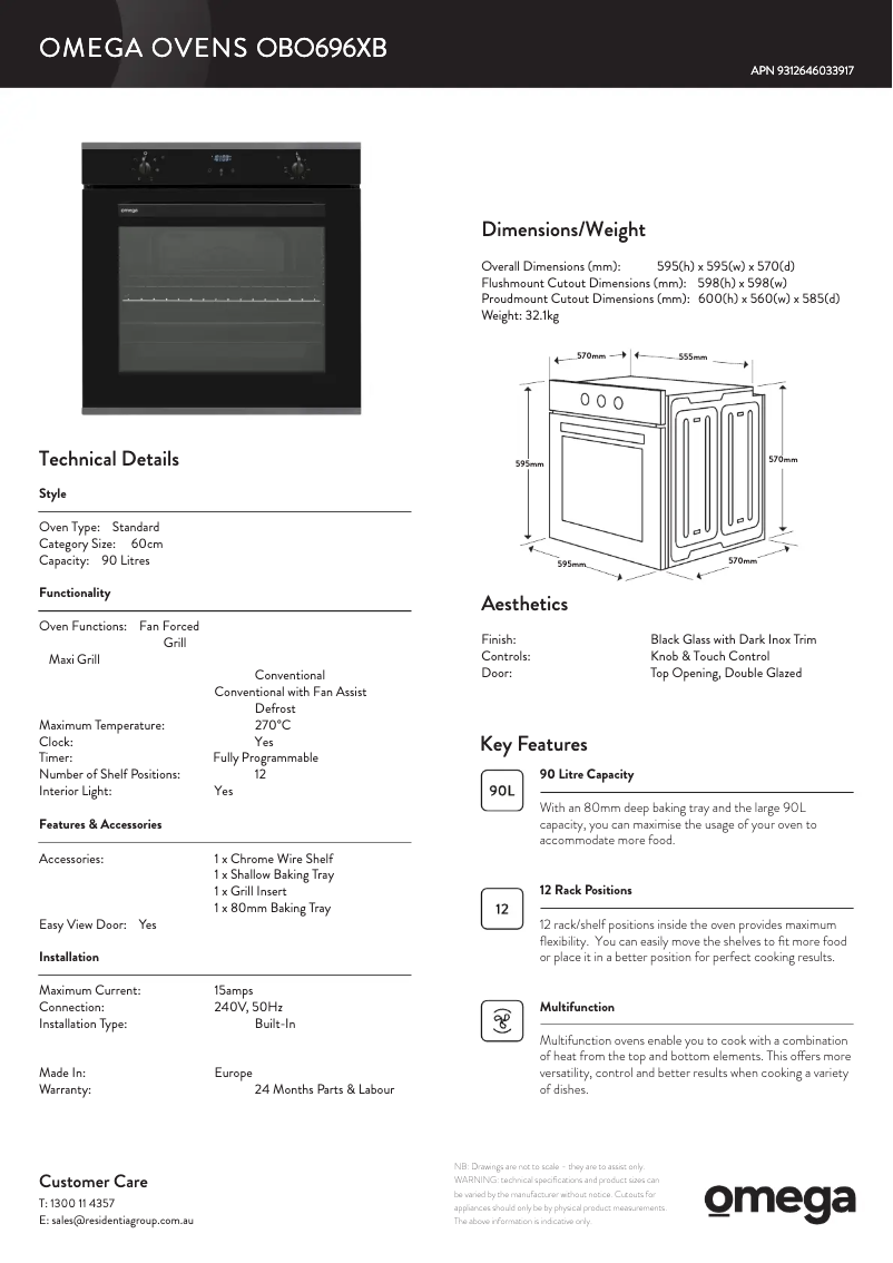 Image de la première page du manuel de l'appareil OBO694XB
