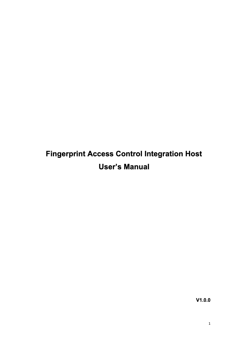 Page n°1 - Manuel utilisateur Dahua Technology ASI1212A-D(V2)