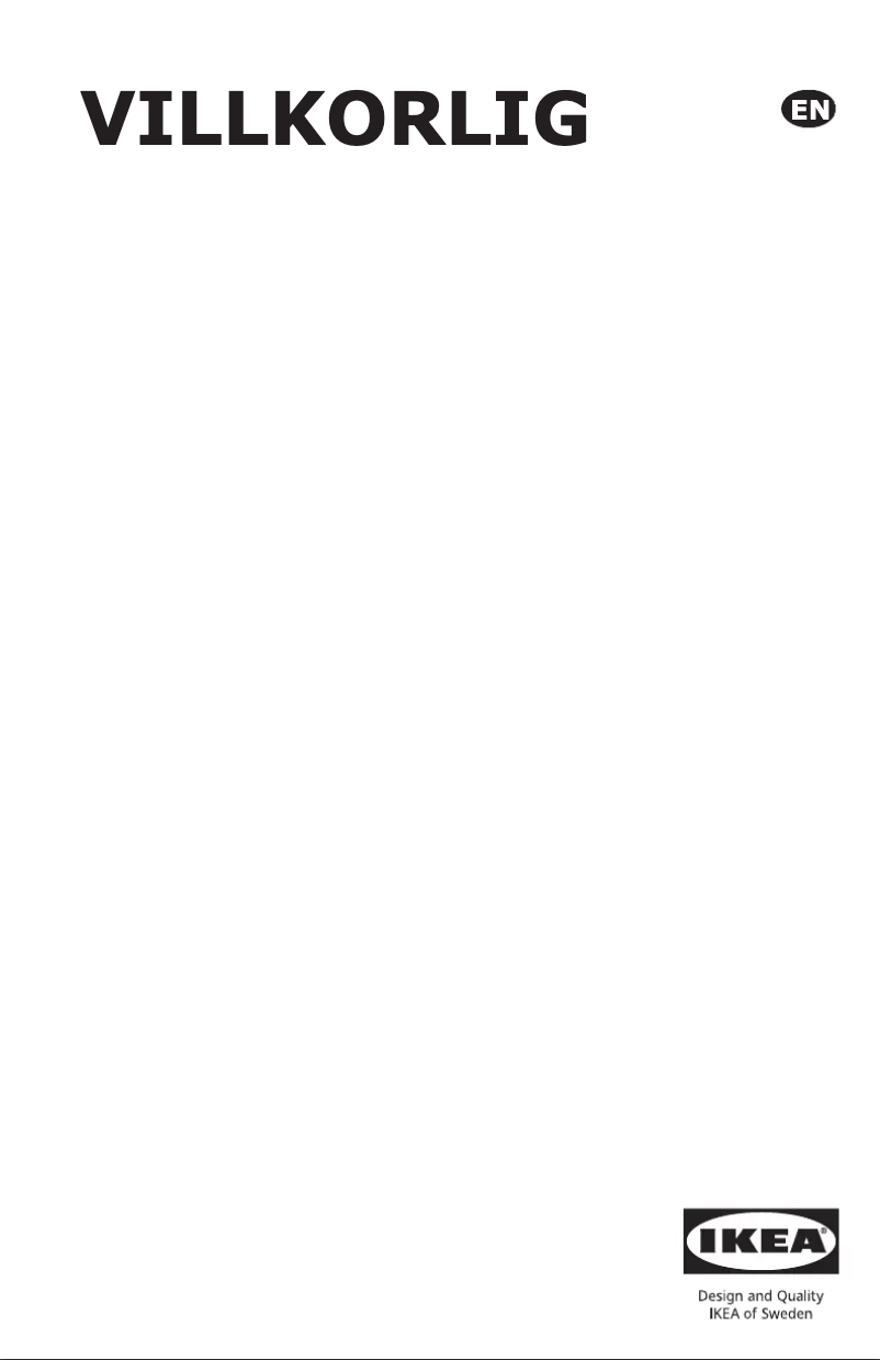 Image de la première page du manuel de l'appareil VILLKORLIG 404.621.69