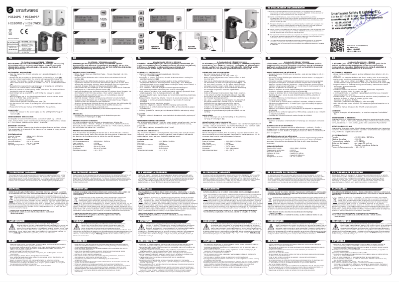 Page 1 de la notice Manuel utilisateur Smartwares HIS20PSF