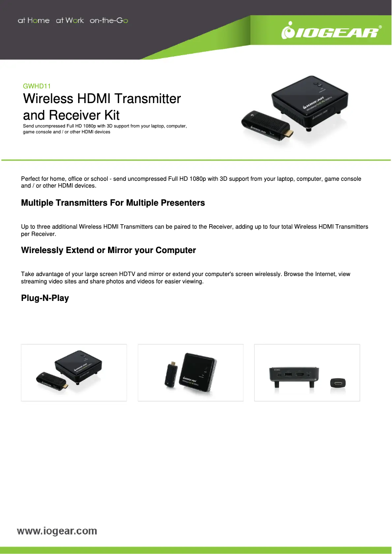 Image de la première page du manuel de l'appareil GWHD11