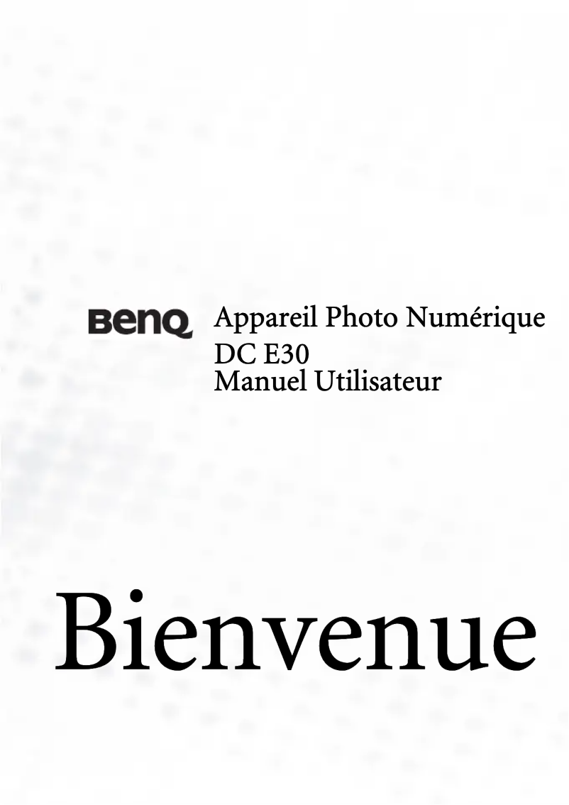 Page 1 de la notice Manuel utilisateur BenQ DC E30