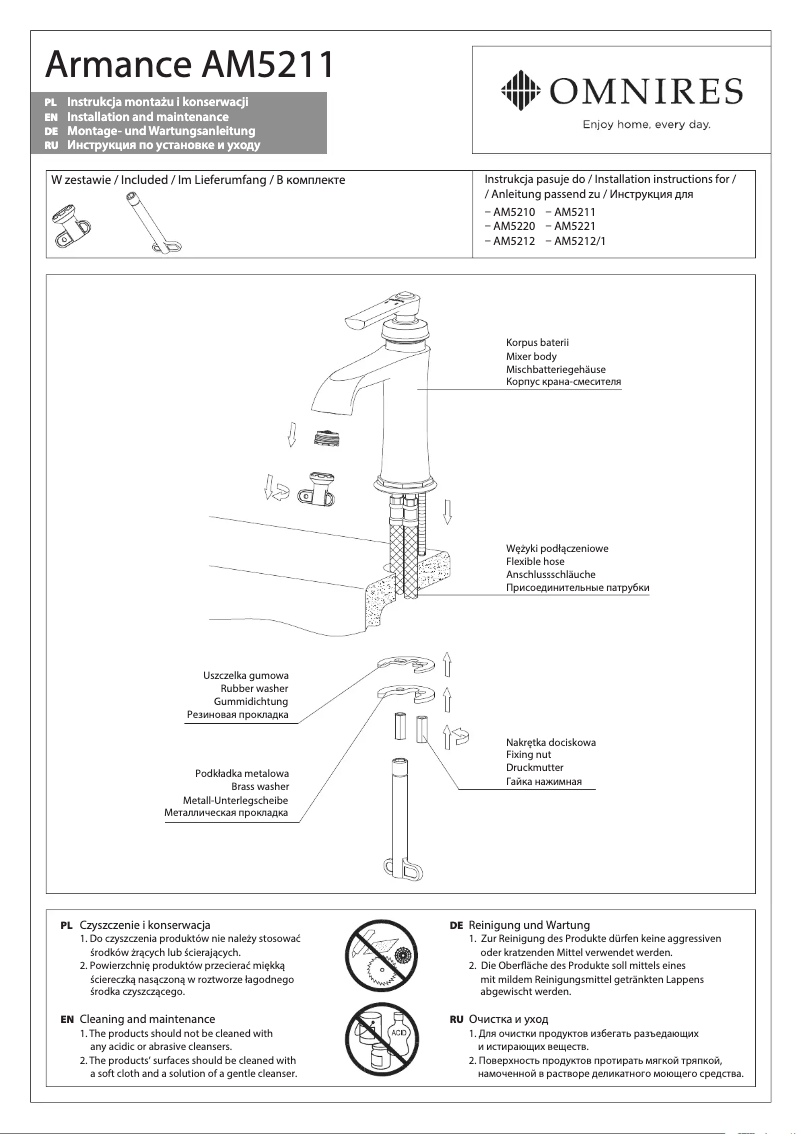 Page n°1 - Manuel utilisateur Omnires Armance AM5211