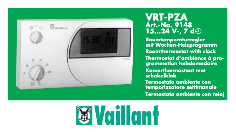 Page 1 de la notice Manuel utilisateur Vaillant VRT PZA