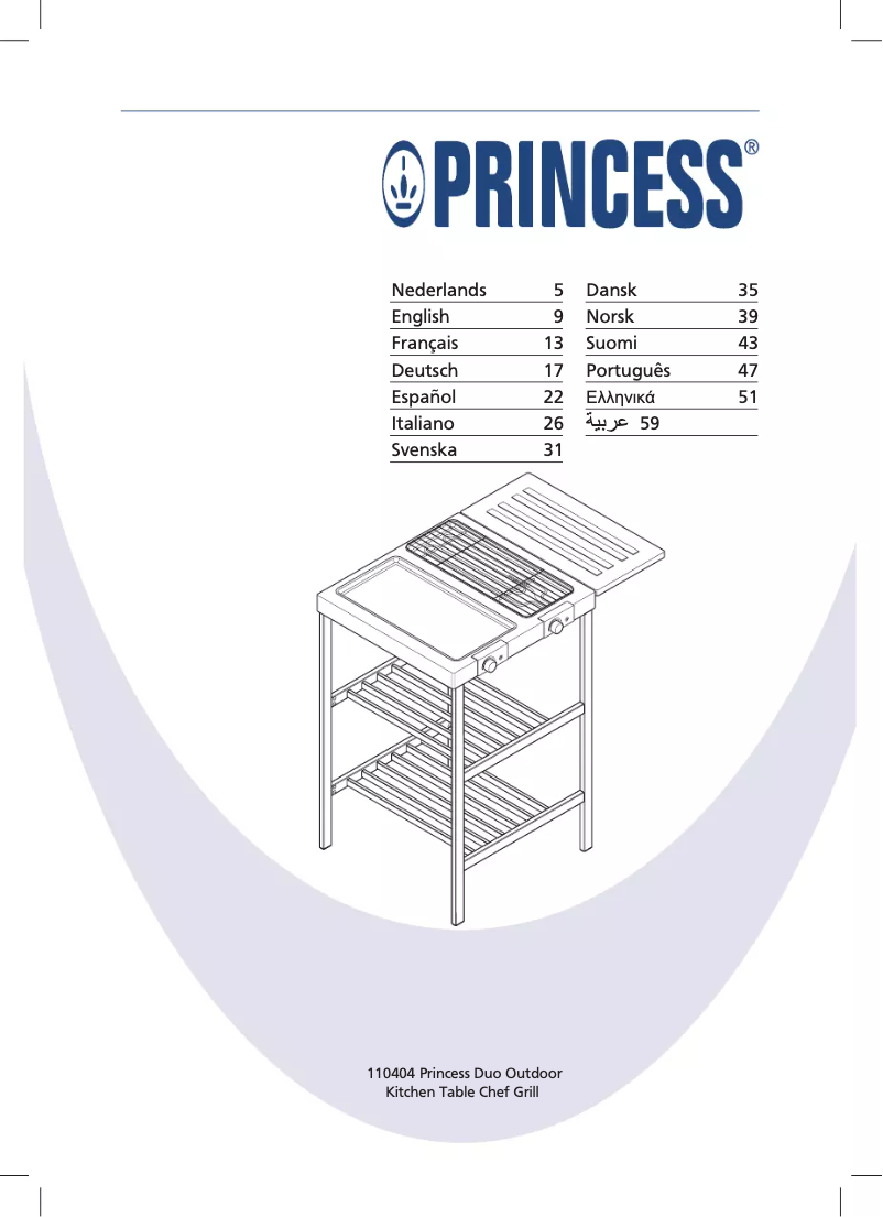 Page 1 de la notice Manuel utilisateur Princess 110404